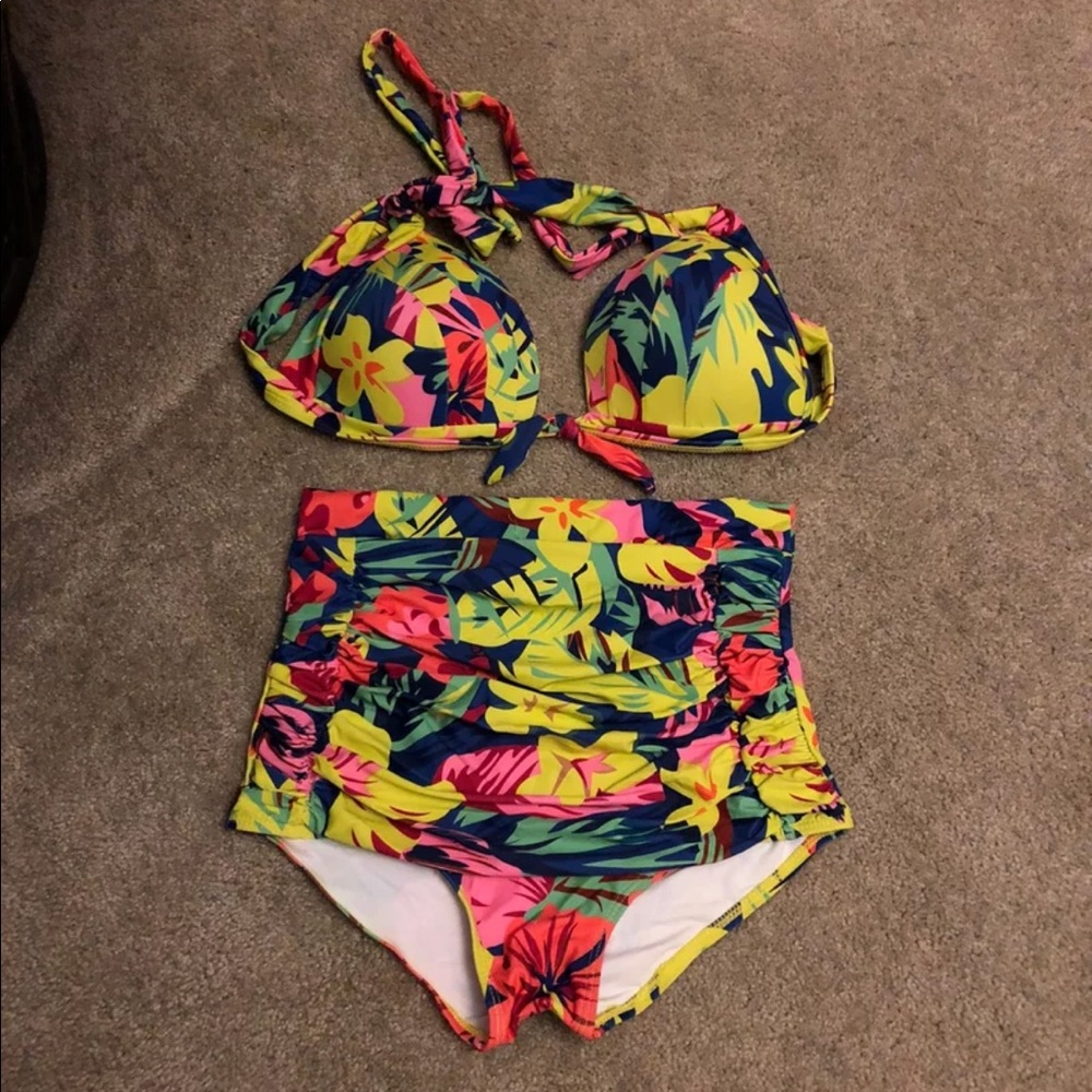 Colorful High Waisted Bikini